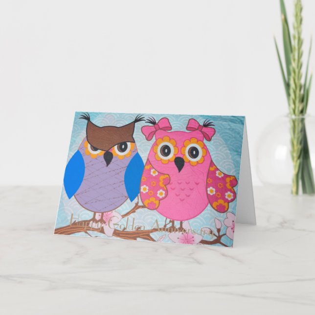 GOLDEN WEDDING ANNIVERSARY GREETING CARD (Front)