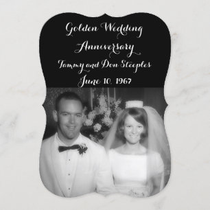 Golden Wedding Anniversary Invitation