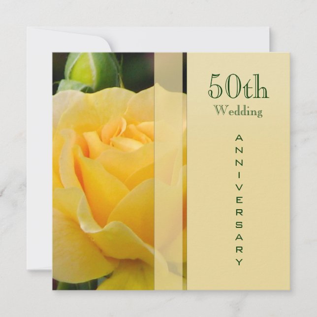 Golden Wedding Anniversary Invitation (Front)