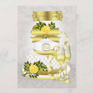 Golden Wedding Anniversary Invitation Papers
