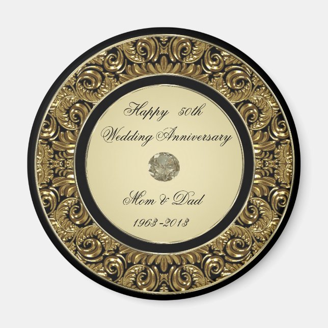 Golden Wedding Anniversary Magnet (Front)