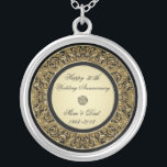 Golden Wedding Anniversary Necklace<br><div class="desc">A Digitalbcon Images Design featuring an Gold and Black colour theme with a variety of custom images, shapes, patterns and styles in this one-of-a-kind "50th Wedding Anniversary" Necklace. This elegant and colourful design makes the ideal gift for the Anniversary gift for the wife or as a gift for family and...</div>