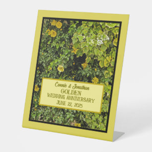 Golden Wedding  Anniversary  Pedestal Sign