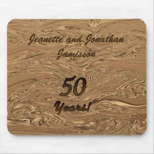 Golden Wedding Anniversary Personalised Mouse Pad