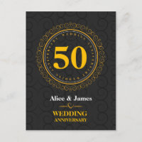 Golden “wedding anniversary” personalised