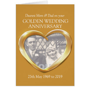 Golden Wedding  Anniversary  Cards Invitations Zazzle co uk