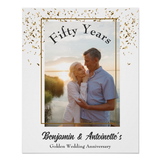 Golden Wedding Anniversary Poster (Front)
