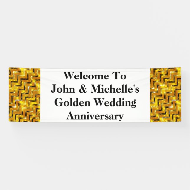 Golden wedding anniversary special | Personalise Banner (Horizontal)