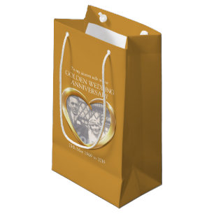 Golden wedding anniversary wife gift bag