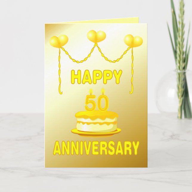 Golden Wedding Anniversay Card (Front)