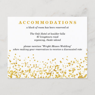 Golden wedding enclosure card