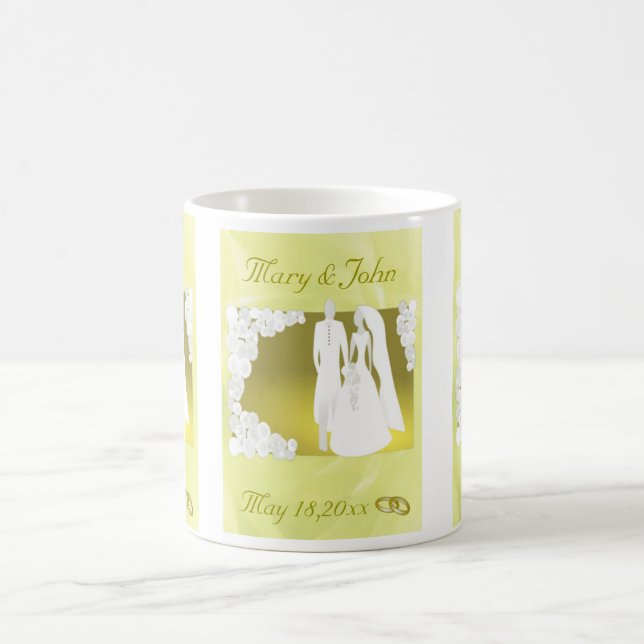 Golden Wedding Favour Coffee Mug (Center)