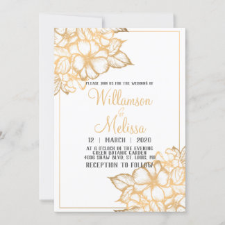 Golden Wedding Invitation