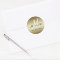 Golden Wedding Monogram Seals Sticker