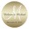 Golden Wedding Monogram Seals Stickers