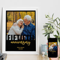 Golden Wedding Photo Modern 50th Anniversary