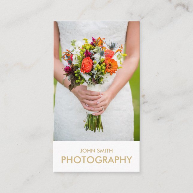 Golden Wedding Photography Business Card (Front)