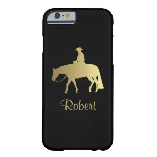Golden Western Pleasure Horse on Black Barely There iPhone 6 Case