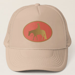 Golden Western Pleasure Horse Trucker Hat