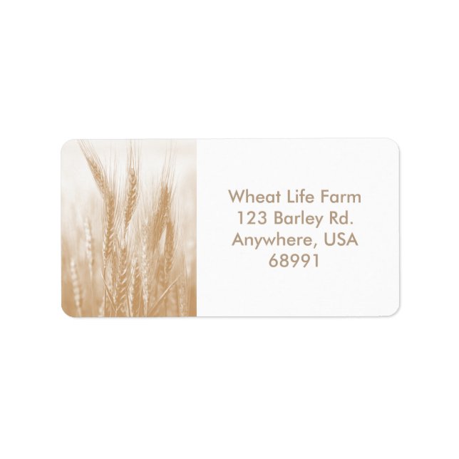 Golden Wheat Address Labels (Front)