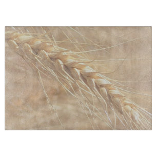 Golden Wheat Glass Cutting Board