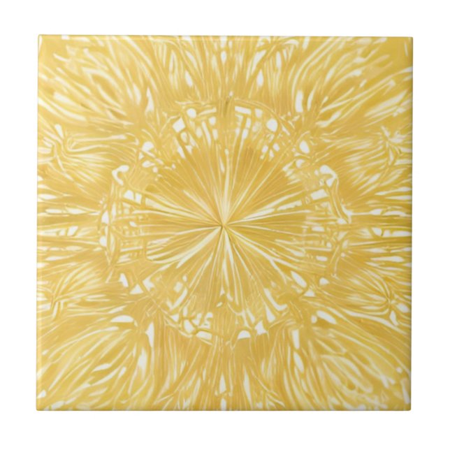 Golden wheel star geometric design tile (Front)