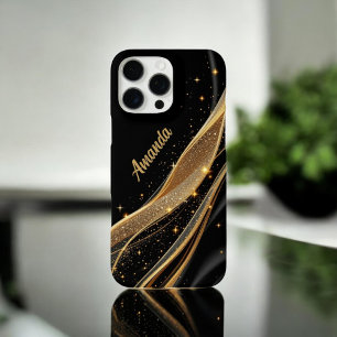 Golden Whirl wind iPhone 16 Pro Max Case