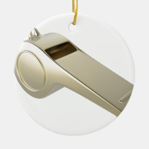 Golden whistle ceramic tree decoration