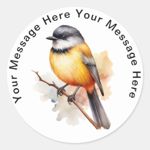 Golden Whistler Classic Round Sticker