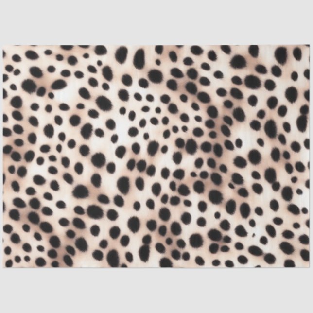 Golden White Dalmation Spots: Animal Pet Fur Tissue Paper (Front)