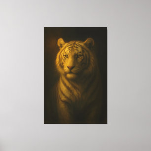 Golden White Tiger – Fine Art Portrait Canvas Print