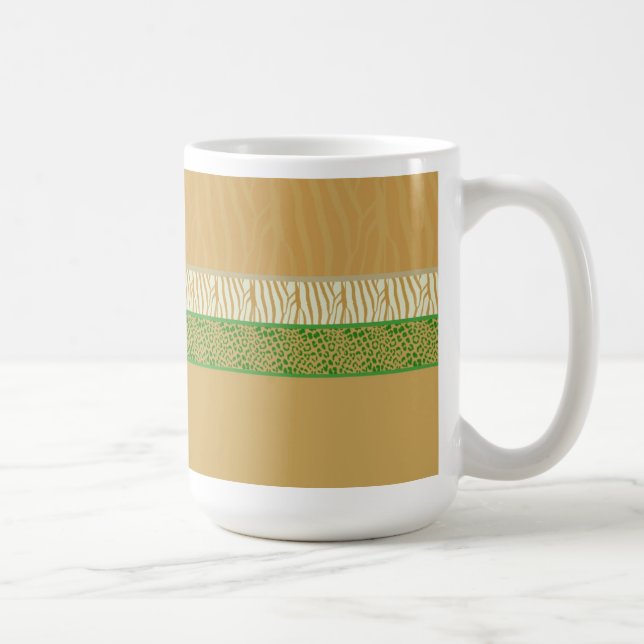 Golden Wild Animal Fur Print Coffee Mug (Right)