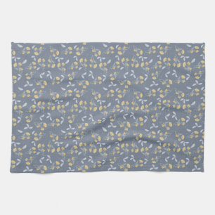 Golden Wildflower on Slate Tea Towel