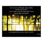 Golden Window Light and Shadows Poster