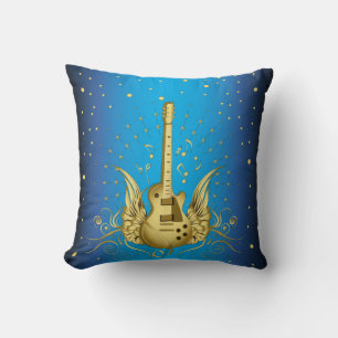 Golden Winged Guitar Cushion
