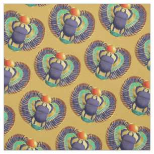 Golden Winged Scarab Fabric