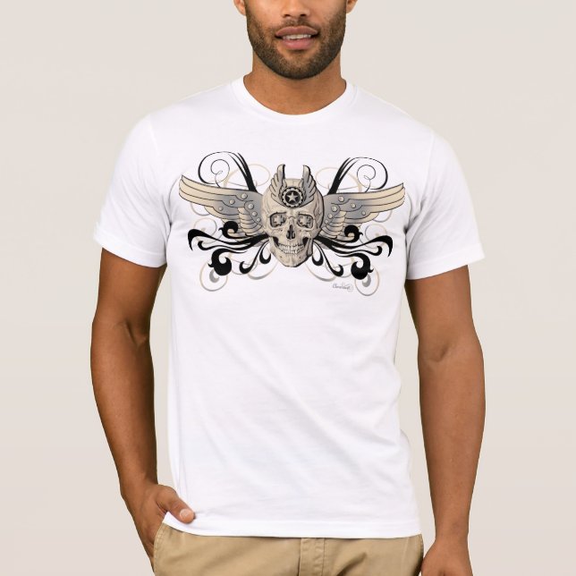 Golden Winged Skull – 4 T-Shirt (Front)