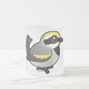 Golden-winged Warbler Frosted Glass Coffee Mug