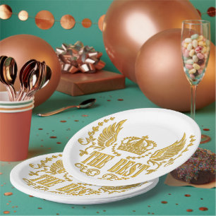 Golden Wings Crown The Best Paper Plate