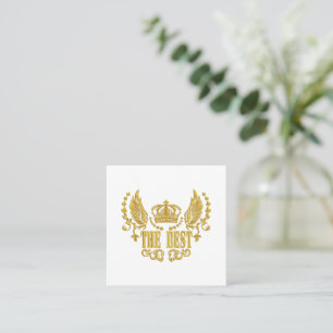 Golden Wings Crown The Best Square Business Card