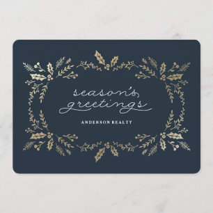 Golden Winter Corporate Holiday Invitation
