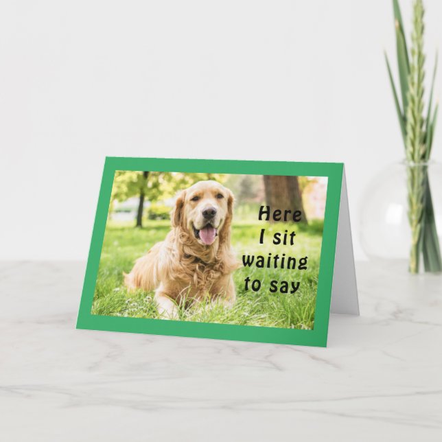 GOLDEN WISHES A "VERY HAPPY BIRTHDAY"  CARD (Front)