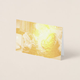 Golden Wishes from Santa Christmas Foil Card