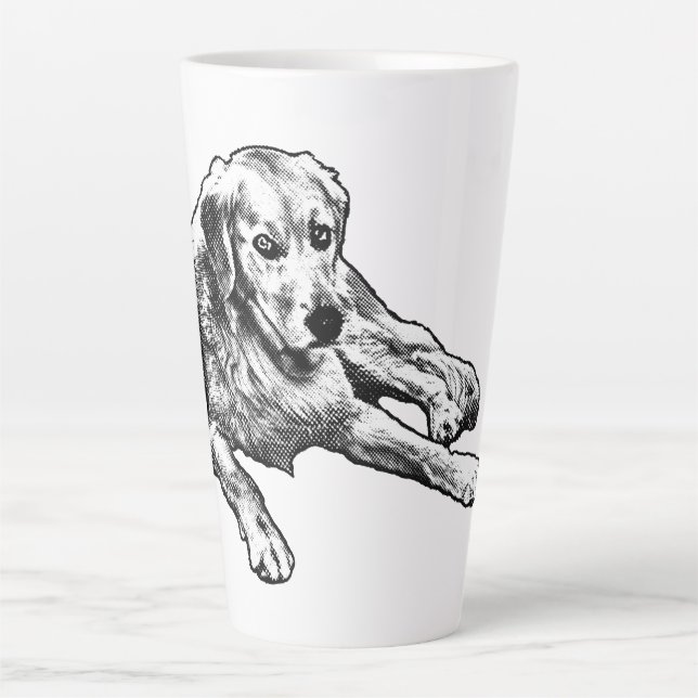 Golden with Cosy Comic Grain Latte Mug (Front)