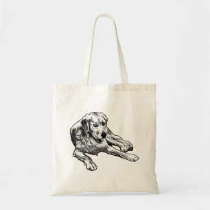 Golden with Print-Grain Charm Tote Bag