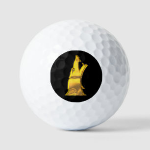 Golden Wolf Head black value golf balls 12 pk