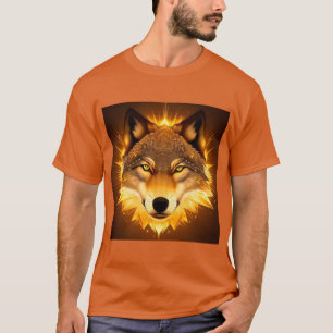 🐺 Golden Wolf Radiant Energy Mythic Design ✨ T-Shirt