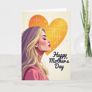Golden Woman Mothers Day Card