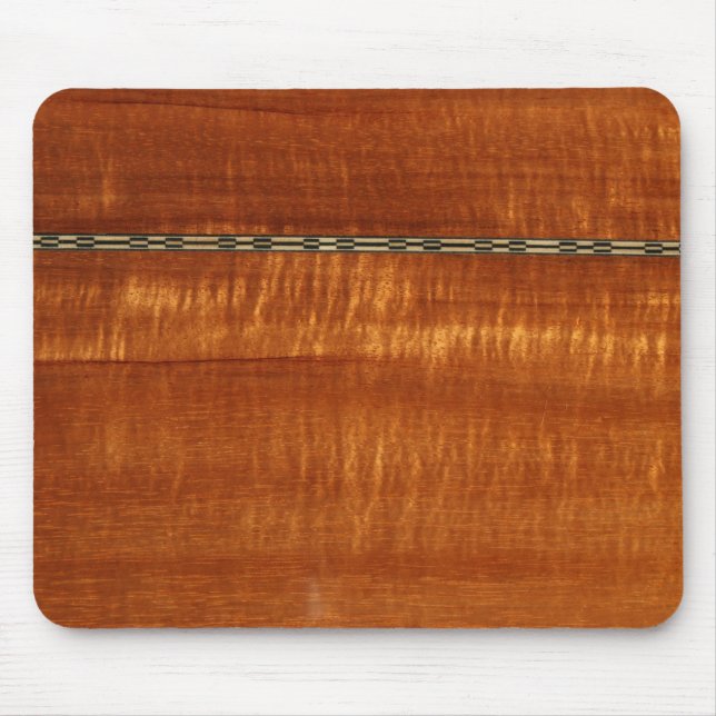Golden wood grain with inlay background mouse mat (Front)