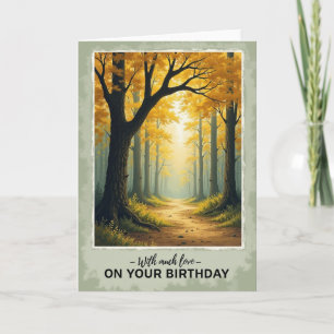 Golden Woods Birthday Card